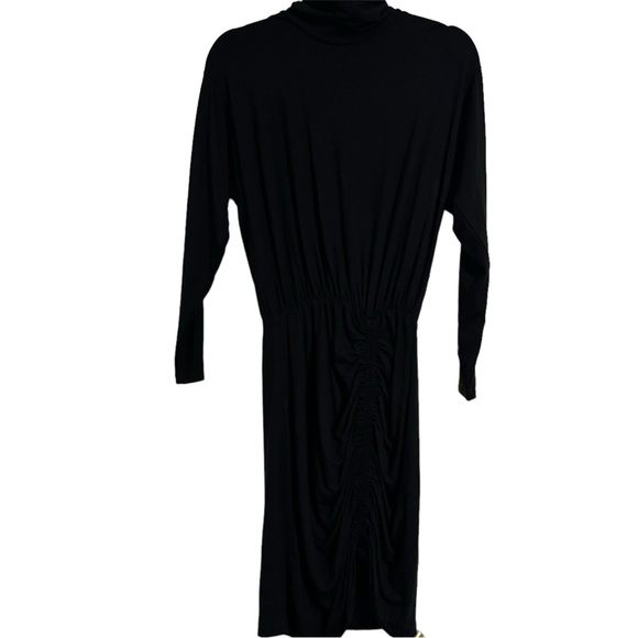 NWT FRAICHE BY J Ruched Turtleneck Long Sleeve Mini Dress Size Small - Picture 5 of 7
